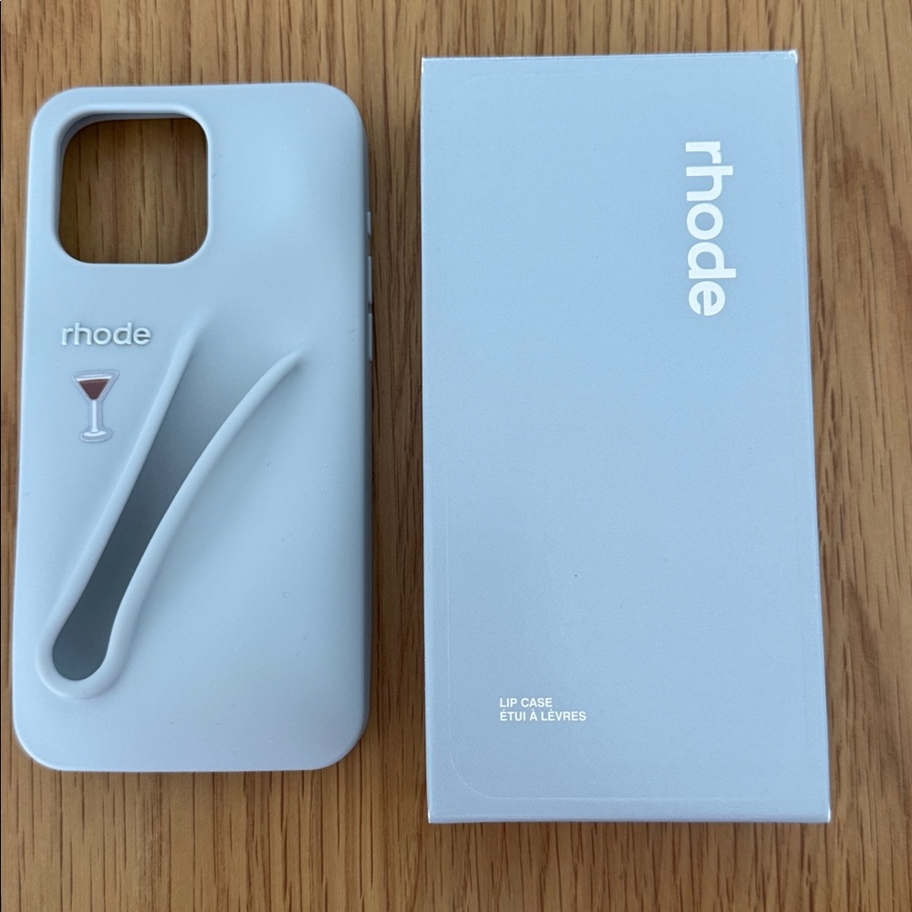 RHODE 15 pro max lip case Phone Case gray